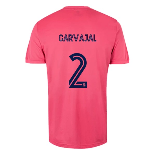 Camiseta Real Madrid Segunda Equipación NO.2 Carvajal 2020-2021 Rosa